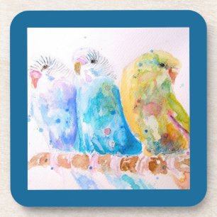Dessous-de-verre Perruche Bouffon Perruche ondulée Perruches Bleu s