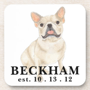 Dessous-de-verre Personalisé Fawn Tan Frenchie French Bulldog