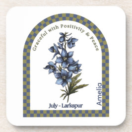 Dessous-de-verre Personalized July Birth Month Flower Coaster