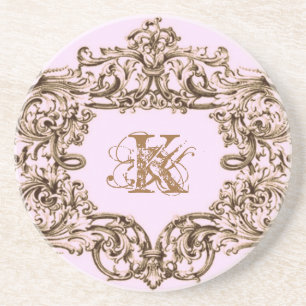 DESSOUS DE VERRE PERSONNALISABLES BAROQUES ROSES