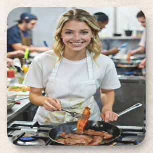 Dessous-de-verre Personnalisation de la photo de cuisson du bacon