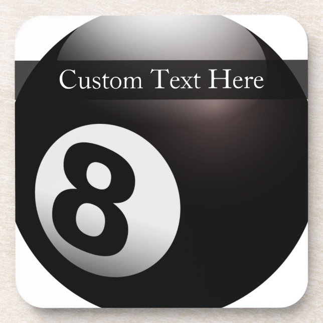 Dessous-de-verre Personnalisé 8 billards de boule (Devant)