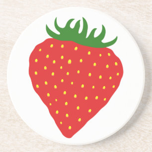 Dessous de verre personnalisé simple fraise