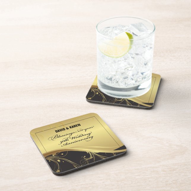 Dessous-de-verre Personnaliser, 50e anniversaire Mariage Religieux (Côté Droit)