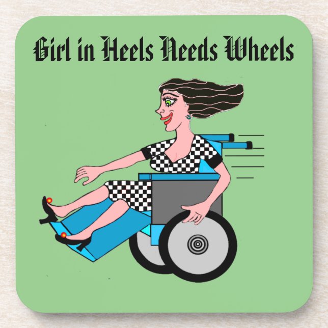 Dessous-de-verre Personnaliser en fauteuil roulant - Couvre-boisson (Devant)