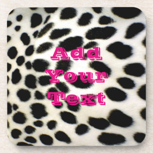 Dessous-de-verre Personnaliser fourrure dalmate Texture noir et bla