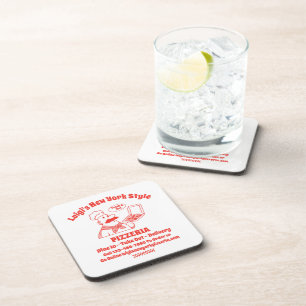 Dessous-de-verre Personnaliser Pizza Restaurant Graphique détaillé