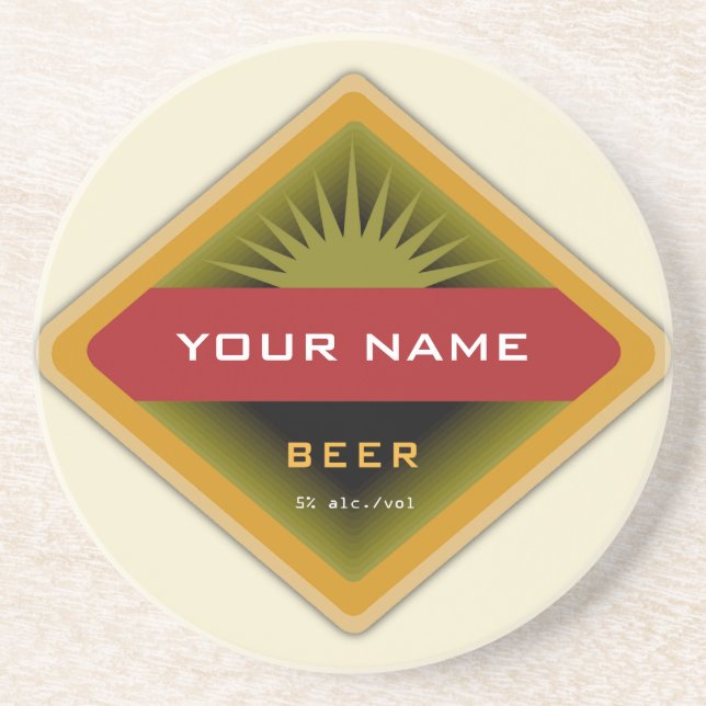 Dessous de verre personnalisés de bière (Devant)