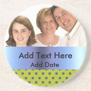 Dessous de verre personnalisés de grès de photo