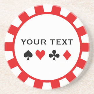 Dessous de verre personnalisés de jeton de poker