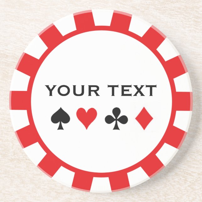 Dessous de verre personnalisés de jeton de poker (Devant)