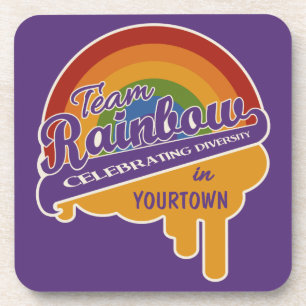 Dessous de verre personnalisés de l'équipe Rainbow