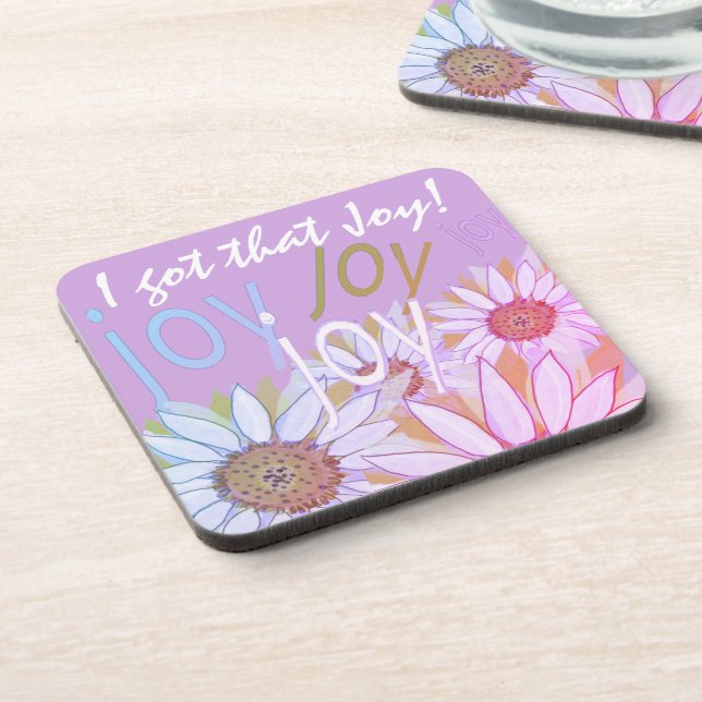 Dessous-de-verre Personnalisez Daisy : Joie Florale, Joie, Joie ! B (Côté gauche)
