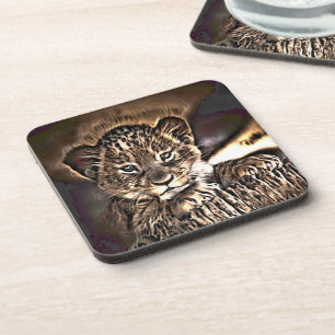 Dessous-de-verre Petit lionceau