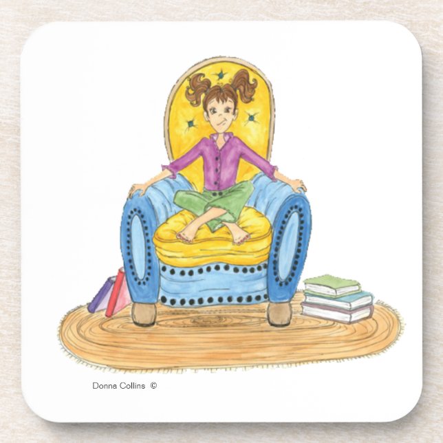 Dessous-de-verre Petite fille dans une chaise (Devant)