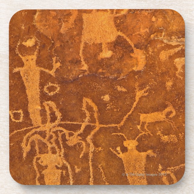 Dessous-de-verre Pétroglyphes de Natif américain, panneau de (Devant)