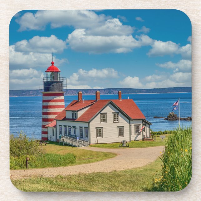 Dessous-de-verre Phare de West Quoddy Head, Lubec, Maine (Devant)