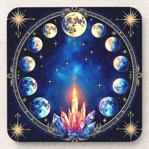 Dessous-de-verre Phases de Lune Cristal Cosmos