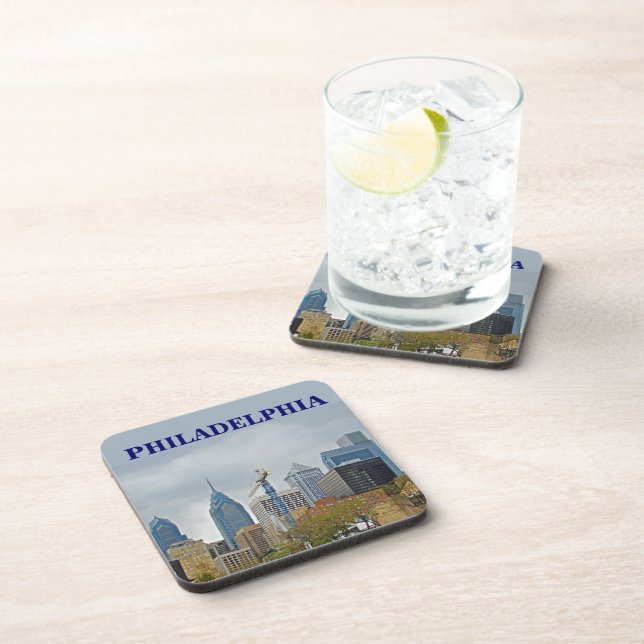 Dessous-de-verre Philadelphie Skyline de la promenade fluviale (Côté Droit)