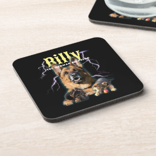 Dessous-de-verre Photo de chien personnalisée Bootleg tendance 90s