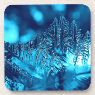 Dessous-de-verre Photo de glace bleue 2