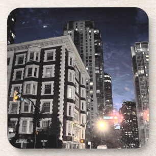 Dessous-de-verre photo de ville la nuit