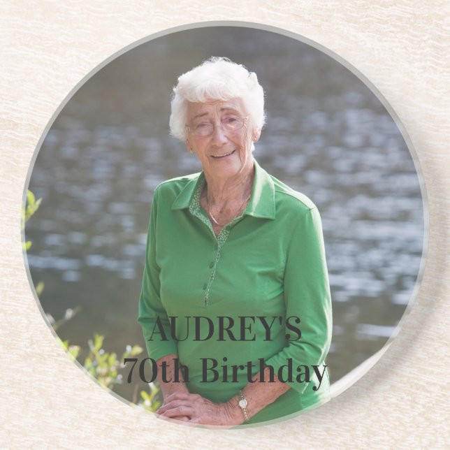 Dessous de verre photo pour 70e anniversaire (Devant)