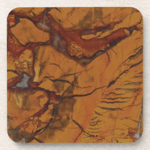 Dessous-de-verre Photo unique en jaspe rouge et en quartz