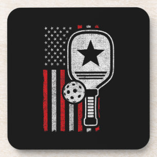 Dessous-de-verre Pickleball Player - American Flag Pickleball - Pic