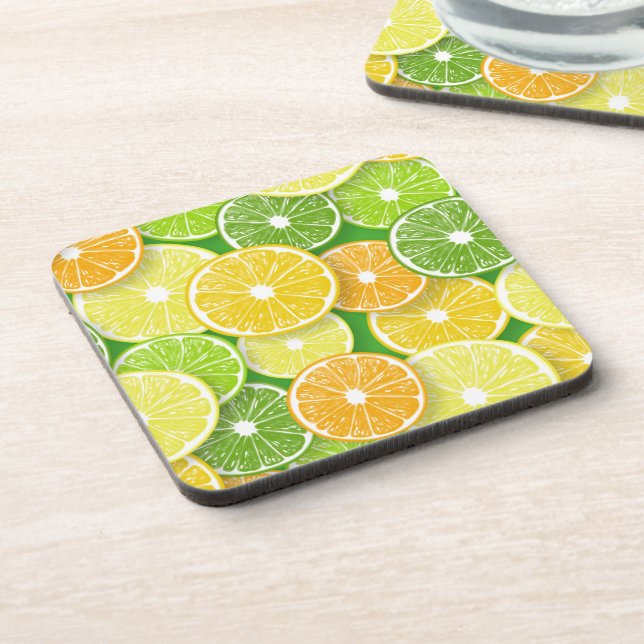 Dessous-de-verre Pièces de fruits d'agrumes pop art 3 (Côté gauche)