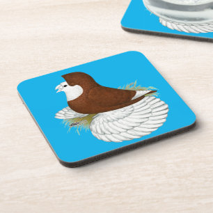 Dessous-de-verre Pigeon Trompette Rouge Baldhead