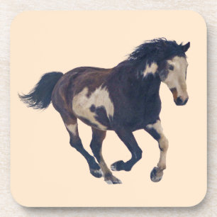 Dessous-de-verre Pinto American Paint Horse Wild Galloping
