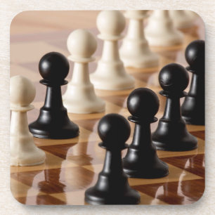 Dessous-de-verre Pions sur le tableau d'échecs
