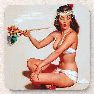 Dessous-de-verre Pipe de paix vers le haut