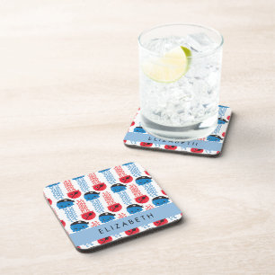 Dessous-de-verre Pirate Jellyfish, Motif de méduses, Votre nom
