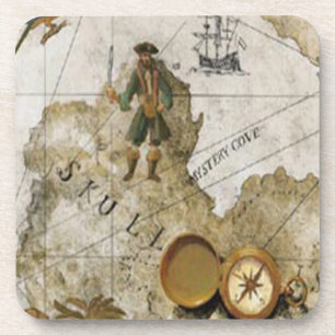 Dessous de verre Pirate Map
