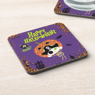 Dessous-de-verre Pirate squelette chat Plastique dur