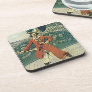 Dessous-de-verre Pirates d'autrefois, Capitaine Keitt par Howard Py
