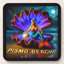 DESSOUS-DE-VERRE PISMO BEACH MERMAID. SÉRIE 1 NUMÉRO 5.