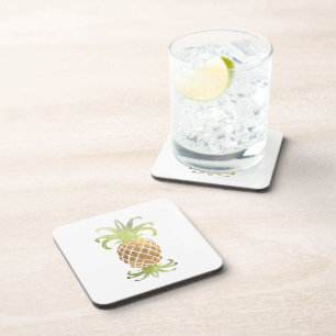 Dessous-de-verre PixDezines Faux Ananas Doré/Fond DIY