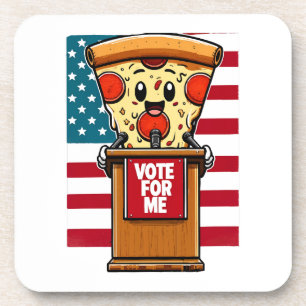 Dessous-de-verre pizza patriotique votez pour moi
