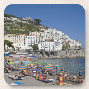Dessous-de-verre Plage à Amalfi, Campanie, Italie
