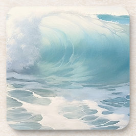 Dessous-de-verre Plage Vagues thème Peinture