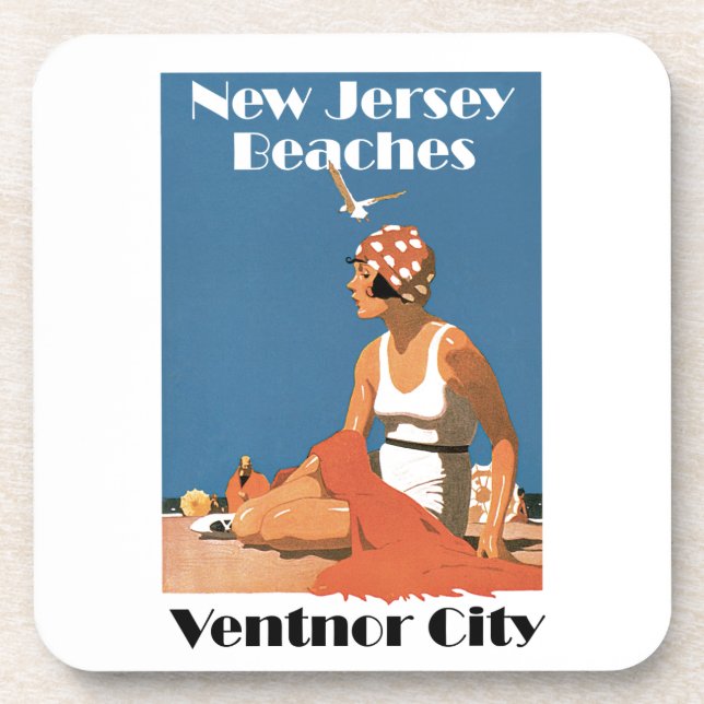 Dessous-de-verre Plages du New Jersey ~ Ventnor City (Devant)