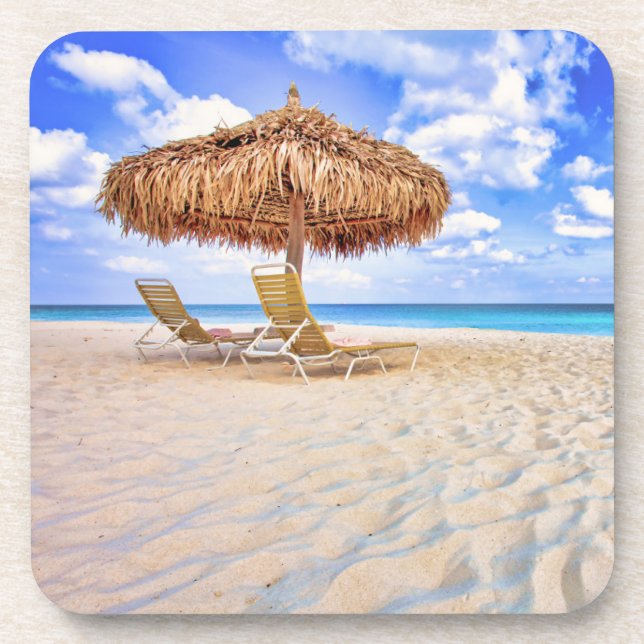 Dessous-de-verre Plages tropicales | Plage de sable d'Aruba (Devant)