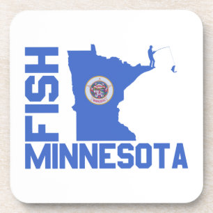 Dessous-de-verre Plan de l'État du Minnesota de Poisson