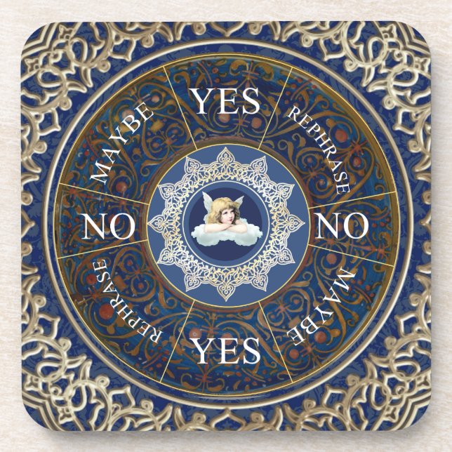 Dessous-de-verre Planche à Pendule Diviser Jeu Angel Bleu (Devant)