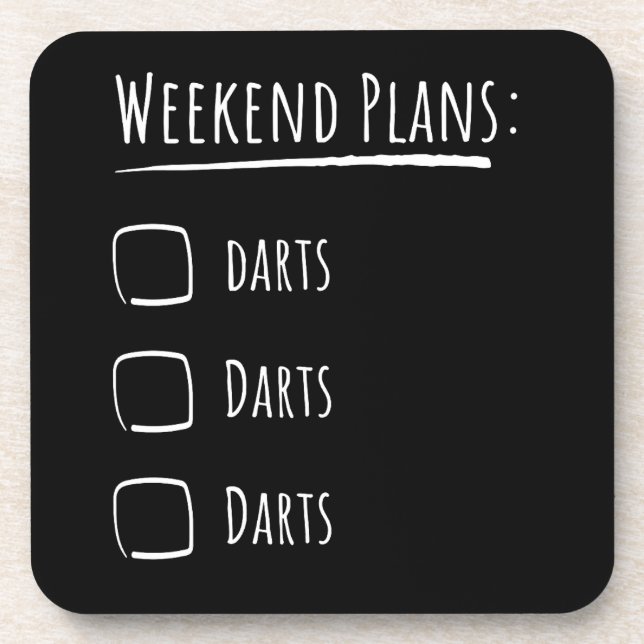 Dessous-de-verre Plans de week-end Fléchettes (Devant)