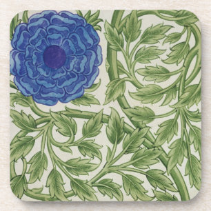 Dessous-de-verre Plante avec une fleur bleue (la semaine sur le