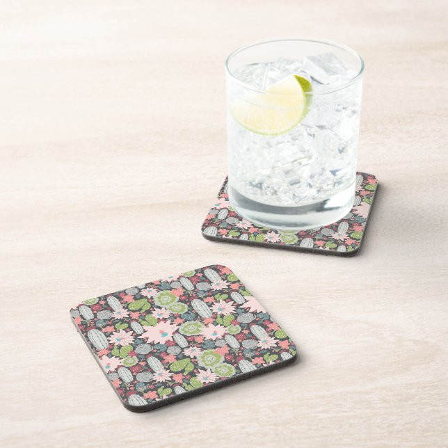 Dessous-de-verre Plantes Succulents Et Motif Cactus (Côté Droit)